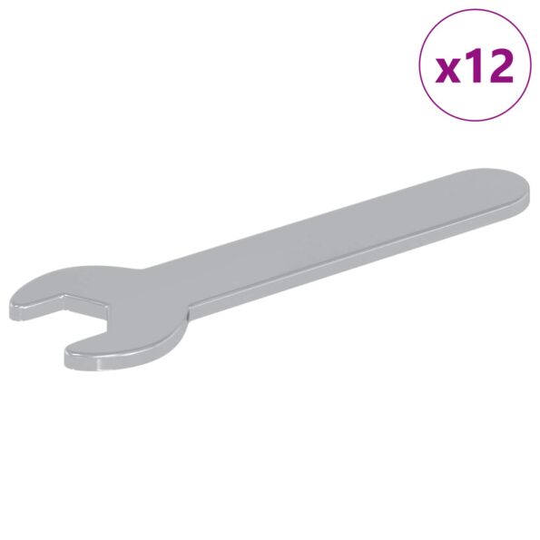 vidaXL Spanner 12 pcs Strieborná 10 mm Železo – Obrázok 2