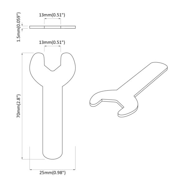 vidaXL Spanner 1593 pcs Strieborná 13 mm Železo – Obrázok 7