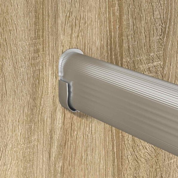 vidaXL Tyč do skrine 2 pcs Strieborná 264 x 15 x 29 mm – Obrázok 7
