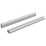 vidaXL Tyč do skrine 2 pcs Strieborná 764 x 15 x 29 mm – Obrázok 2