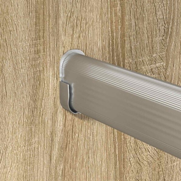 vidaXL Tyč do skrine 2 pcs Strieborná 764 x 15 x 29 mm – Obrázok 7