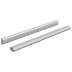 vidaXL Tyč do skrine 2 pcs Strieborná 371,5 x 15 x 29 mm – Obrázok 2