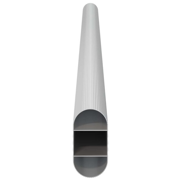 vidaXL Tyč do skrine 2 pcs Strieborná 371,5 x 15 x 29 mm – Obrázok 5