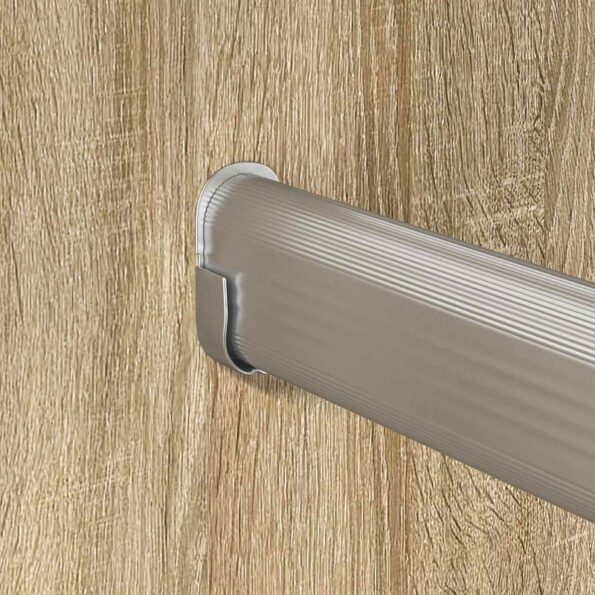 vidaXL Tyč do skrine 2 pcs Strieborná 371,5 x 15 x 29 mm – Obrázok 7