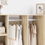 vidaXL Tyč do skrine 2 pcs Strieborná 764 x 15 x 29 mm