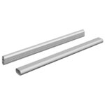 vidaXL Tyč do skrine 2 pcs Strieborná 464 x 15 x 29 mm – Obrázok 2