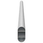 vidaXL Tyč do skrine 2 pcs Strieborná 464 x 15 x 29 mm – Obrázok 5