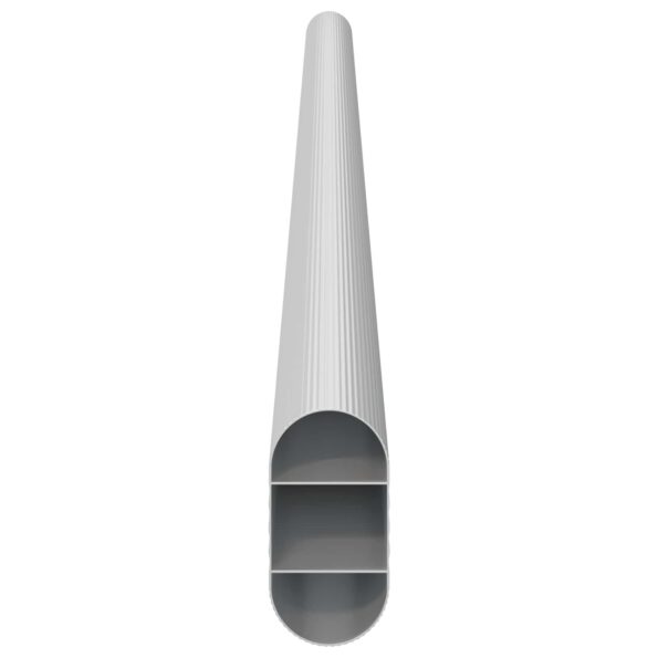 vidaXL Tyč do skrine 2 pcs Strieborná 464 x 15 x 29 mm – Obrázok 5