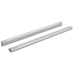 vidaXL Tyč do skrine 2 pcs Strieborná 472 x 15 x 29 mm – Obrázok 2