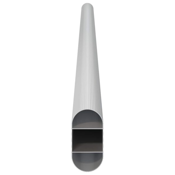 vidaXL Tyč do skrine 2 pcs Strieborná 472 x 15 x 29 mm – Obrázok 5