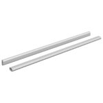 vidaXL Tyč do skrine 2 pcs Strieborná 664 x 15 x 29 mm – Obrázok 2