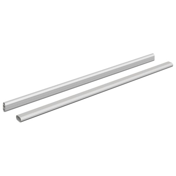 vidaXL Tyč do skrine 2 pcs Strieborná 664 x 15 x 29 mm – Obrázok 2