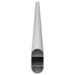 vidaXL Tyč do skrine 2 pcs Strieborná 664 x 15 x 29 mm – Obrázok 5