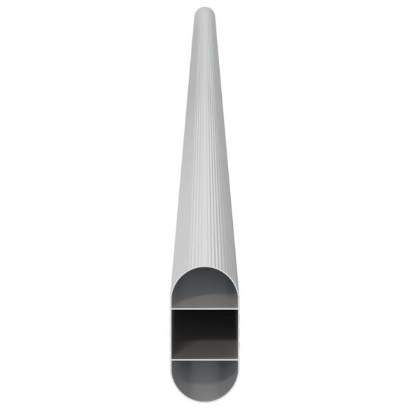 vidaXL Tyč do skrine 2 pcs Strieborná 664 x 15 x 29 mm – Obrázok 5