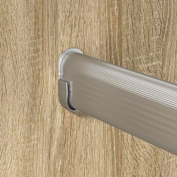 vidaXL Tyč do skrine 2 pcs Strieborná 664 x 15 x 29 mm – Obrázok 7