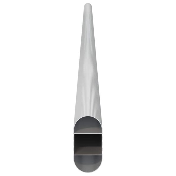 vidaXL Tyč do skrine 12 pcs Strieborná 764 x 15 x 29 mm – Obrázok 5