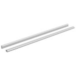 vidaXL Tyč do skrine 2 pcs Strieborná 764 x 15 x 29 mm – Obrázok 2