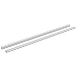 vidaXL Tyč do skrine 2 pcs Strieborná 964 x 15 x 29 mm – Obrázok 2