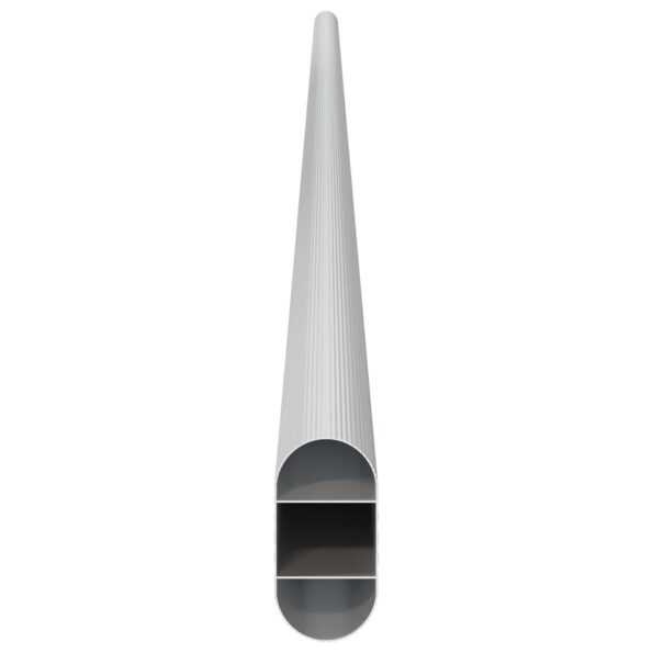 vidaXL Tyč do skrine 2 pcs Strieborná 964 x 15 x 29 mm – Obrázok 5