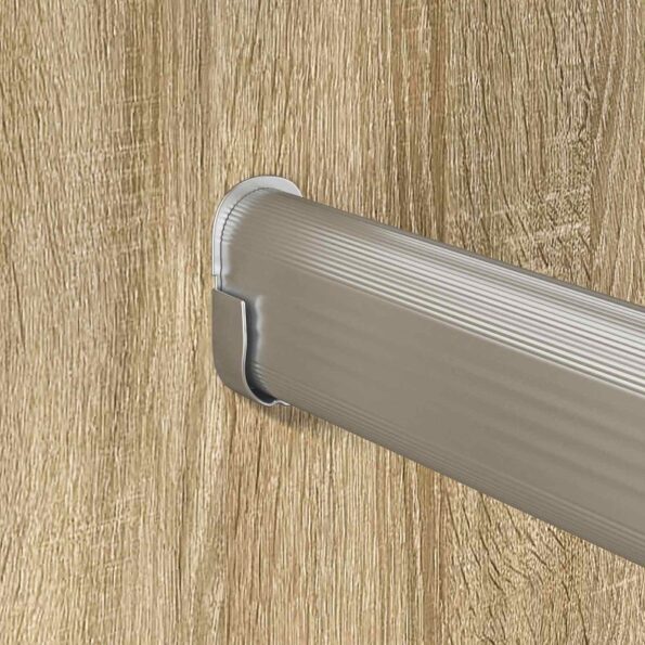 vidaXL Tyč do skrine 2 pcs Strieborná 964 x 15 x 29 mm – Obrázok 7