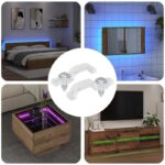 vidaXL LED páskové svorky 2 pcs Priehľadná 2 x 1 x 0.5 cm