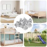 vidaXL Prúdová T-matica 12 pcs Strieborná M6 mm Oceľ