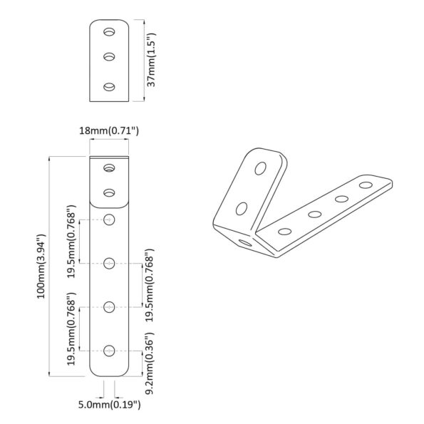 vidaXL Háčiky 2 pcs Čierna M5 x 110 mm Železo – Obrázok 6