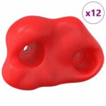 vidaXL Lezecká chytka 12 pcs Červená 100 x 67 x 43 mm PP – Obrázok 2