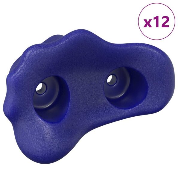 vidaXL Lezecká chytka 12 pcs Modrá 100 x 67 x 43 mm PP – Obrázok 2