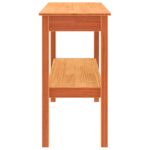 vidaXL Konzolový stôl Vosková hnedá 110 x 40 x 75 cm Masívna borovica – Obrázok 6