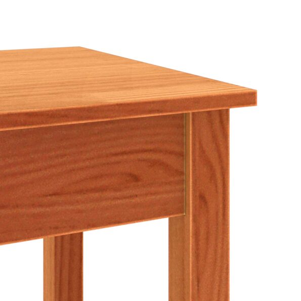 vidaXL Konzolový stôl Vosková hnedá 110 x 40 x 75 cm Masívna borovica – Obrázok 8
