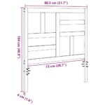 vidaXL Čelňa postele Voskovo hnedá 80.5 x 4 x 104 cm Borovicový masív – Obrázok 9