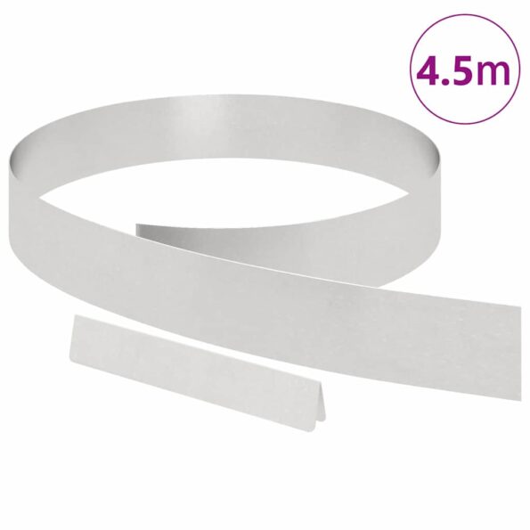 vidaXL Záhradné obruby Strieborná 450 x 10 cm Nehrdzavejúca oceľ – Obrázok 3