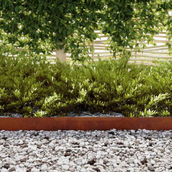 vidaXL Záhradné obruby Hrdzavý 450 x 10 cm – Obrázok 3