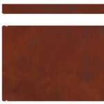 vidaXL Záhradné obruby 4 pcs Hrdzavý 450 x 15 cm – Obrázok 5