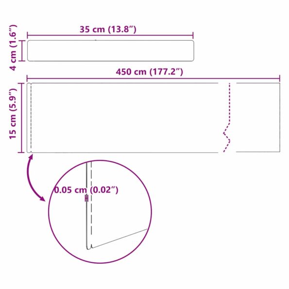 vidaXL Záhradné obruby 4 pcs Hrdzavý 450 x 15 cm – Obrázok 7