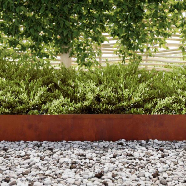 vidaXL Záhradné obruby Hrdzavý 450 x 20 cm – Obrázok 3