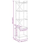 vidaXL Knižnica Čierny dub 40 x 30 x 153 cm Kompozitné drevo – Obrázok 11