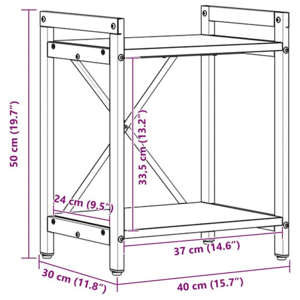 vidaXL Knižnica Staré drevo 40 x 30 x 48.5 cm Kompozitné drevo – Obrázok 12