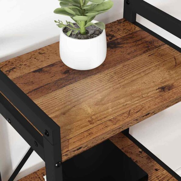 vidaXL Knižnica Staré drevo 40 x 30 x 48.5 cm Kompozitné drevo – Obrázok 4