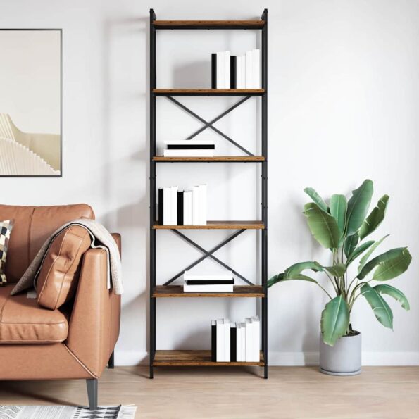 vidaXL Regál na knihy Dymová dub 60 x 30 x 189,5 cm Kompozitné drevo – Obrázok 4