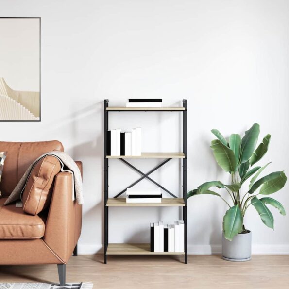 vidaXL Regál na knihy Sonoma dub 60 x 30 x 120 cm Kompozitné drevo – Obrázok 4
