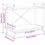 vidaXL Knižnica dub artisan 60 x 30 x 48.5 cm MDF a oceľ – Obrázok 12