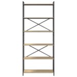 vidaXL Knižnica dub sonoma 80 x 30 x 188 cm Kompozitné drevo – Obrázok 5