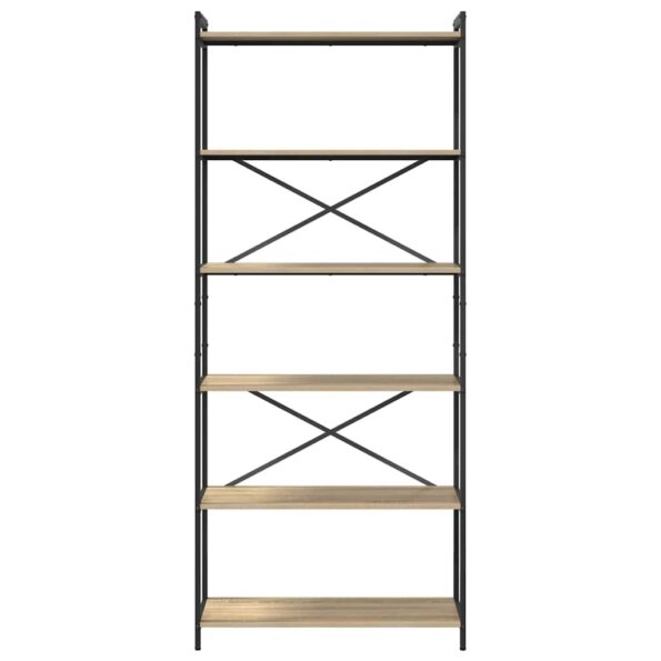 vidaXL Knižnica dub sonoma 80 x 30 x 188 cm Kompozitné drevo – Obrázok 5