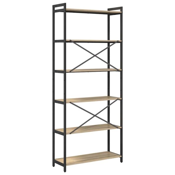 vidaXL Knižnica dub sonoma 80 x 30 x 188 cm Kompozitné drevo – Obrázok 7