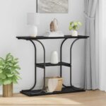 vidaXL Konzolový stôl Čierny dub 101 x 35 x 80.5 cm Kompozitné drevo