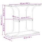 vidaXL Konzolový stôl Čierny dub 101 x 35 x 80.5 cm Kompozitné drevo – Obrázok 12