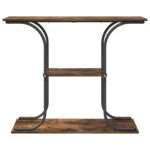 vidaXL Konzolový stôl Dymová dub 101 x 35 x 80,5 cm Kompozitné drevo – Obrázok 5