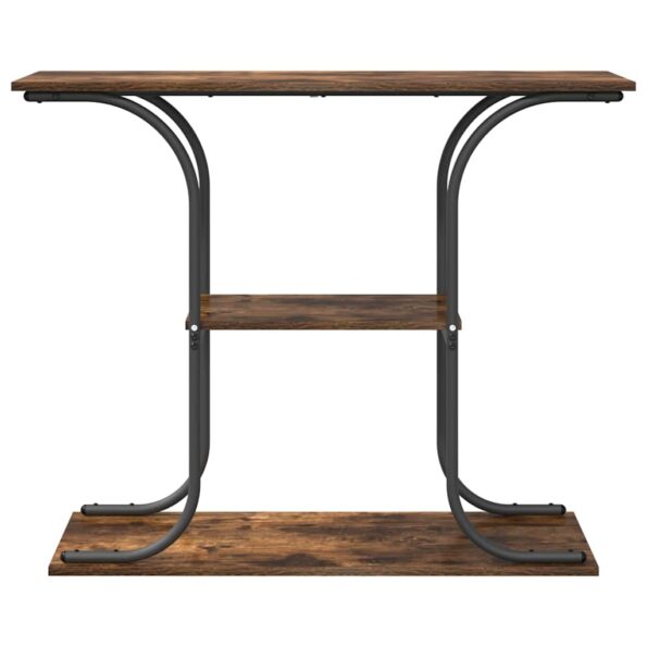 vidaXL Konzolový stôl Dymová dub 101 x 35 x 80,5 cm Kompozitné drevo – Obrázok 5